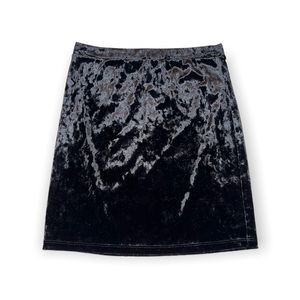 Forever 21 Black Velvet Mini Skirt, Size Small